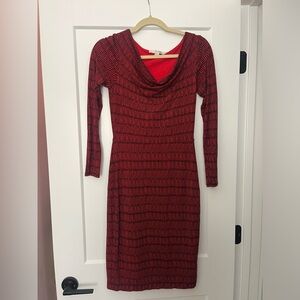 Boden Long Sleeve Cowl Neck Dress